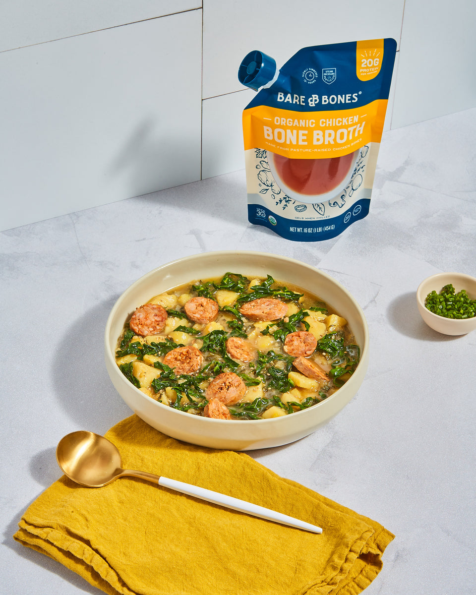 Caldo Verde with Chorizo – Bare Bones