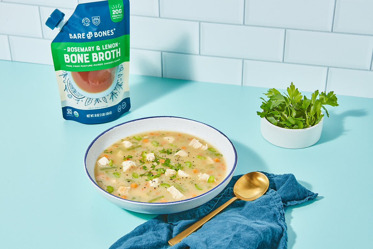 Cozy Pot Pie Soup with Roasted Chicken
&ndash; Bare Bones